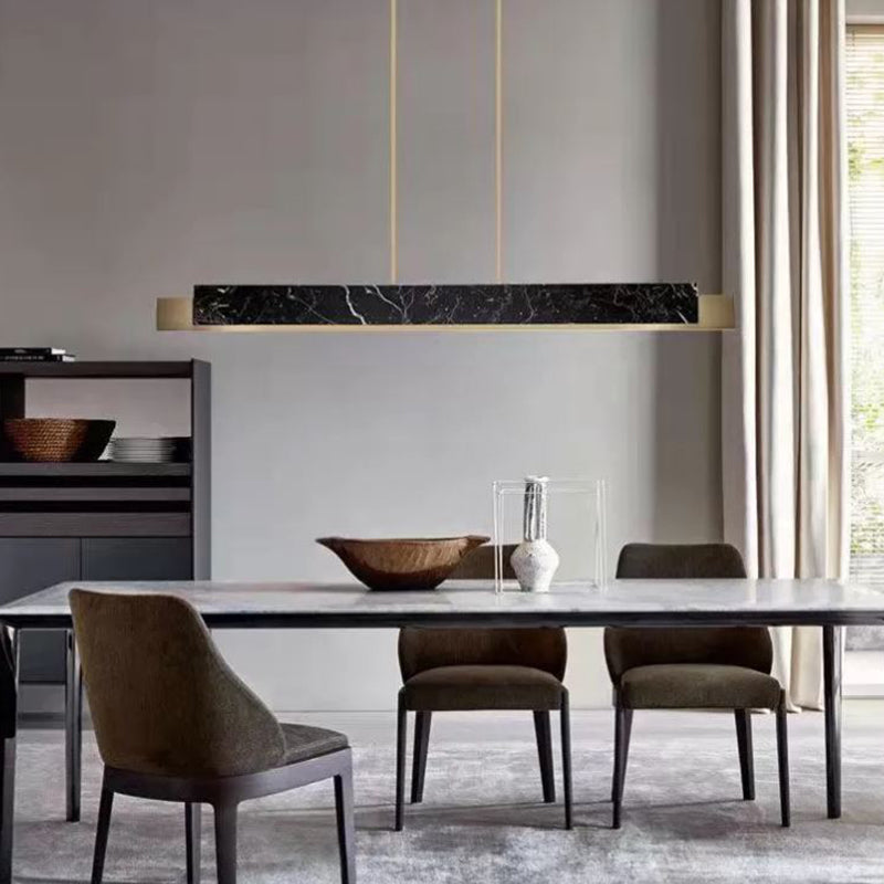 Modern Style Linear Pendant Lighting Metal 1- Light Island Light Fixture
