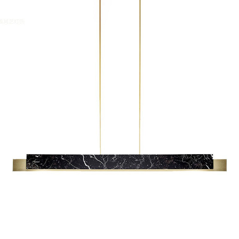 Modern Style Linear Pendant Lighting Metal 1- Light Island Light Fixture