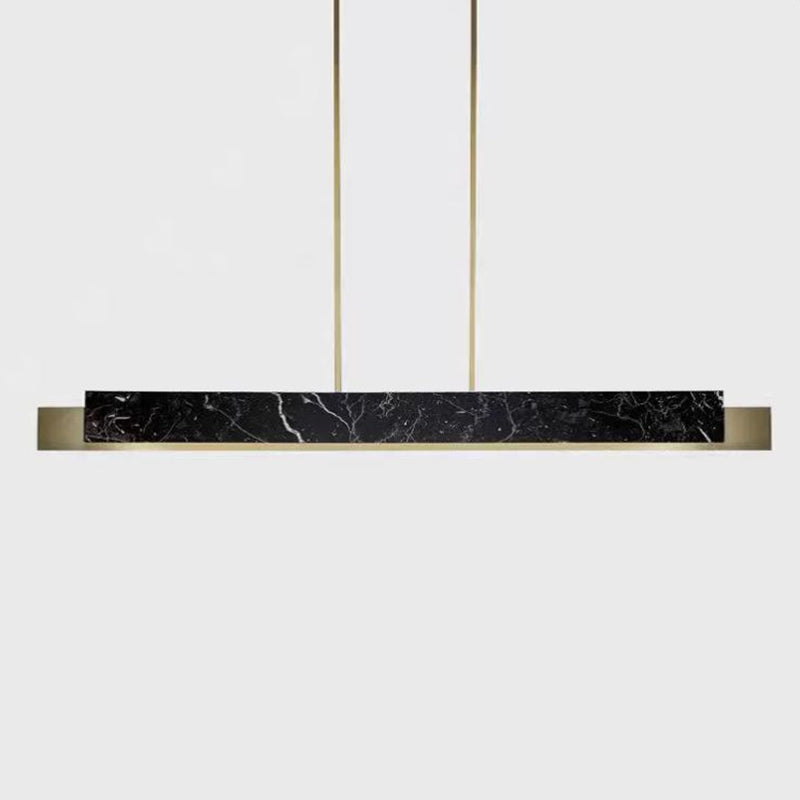 Modern Style Linear Pendant Lighting Metal 1- Light Island Light Fixture