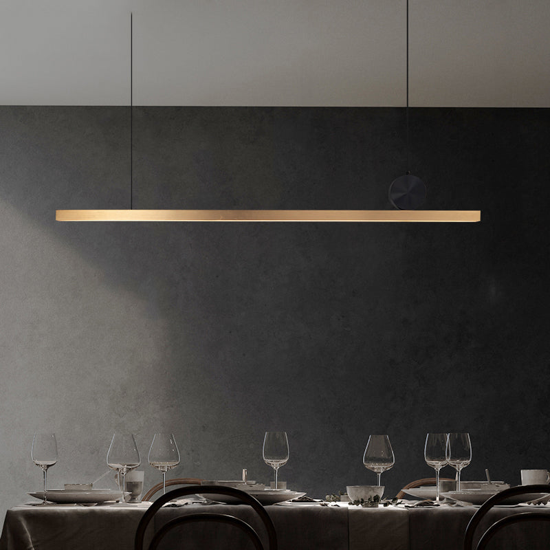 Estilo moderno colgante colgante lineal metal 1- lámpara colgante de luz
