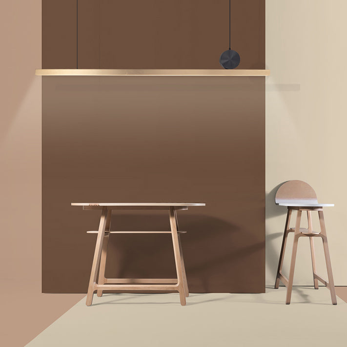 Estilo moderno colgante colgante lineal metal 1- lámpara colgante de luz