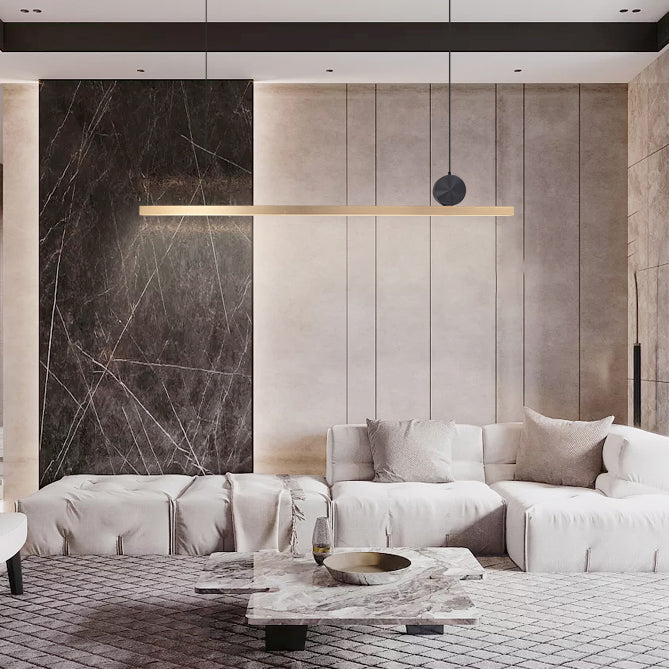 Estilo moderno colgante colgante lineal metal 1- lámpara colgante de luz