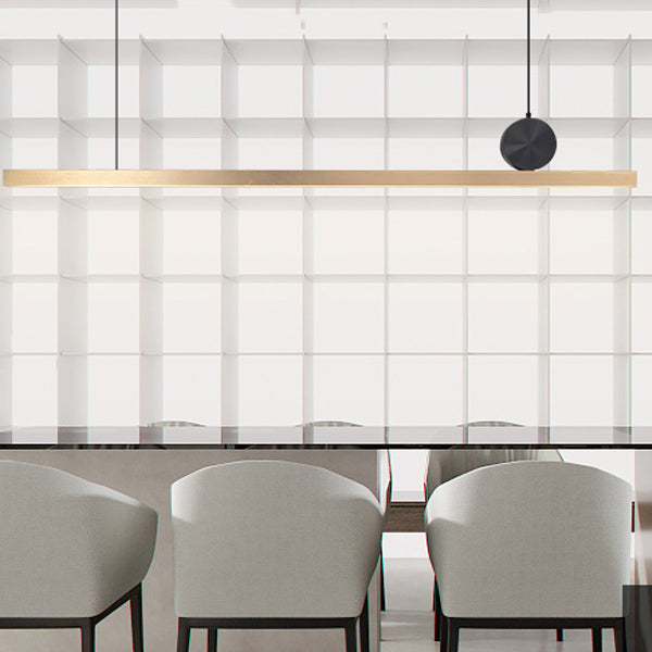 Estilo moderno colgante colgante lineal metal 1- lámpara colgante de luz