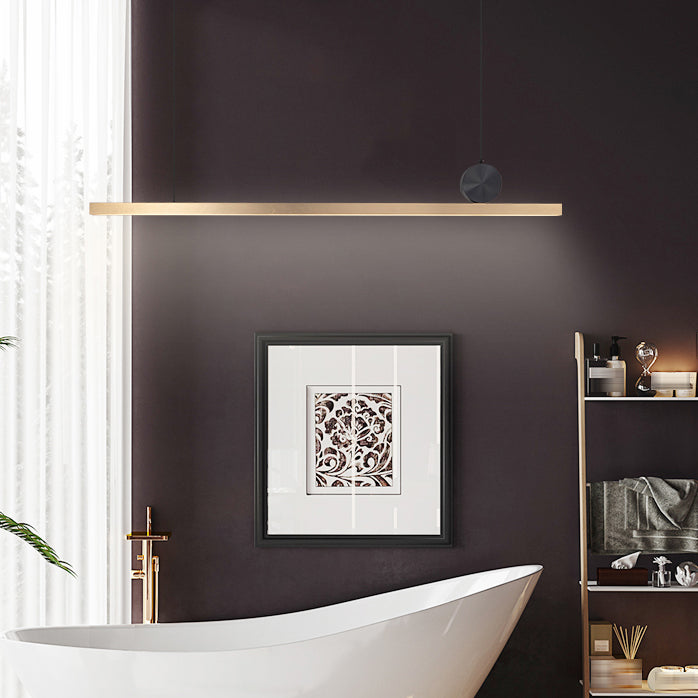 Estilo moderno colgante colgante lineal metal 1- lámpara colgante de luz