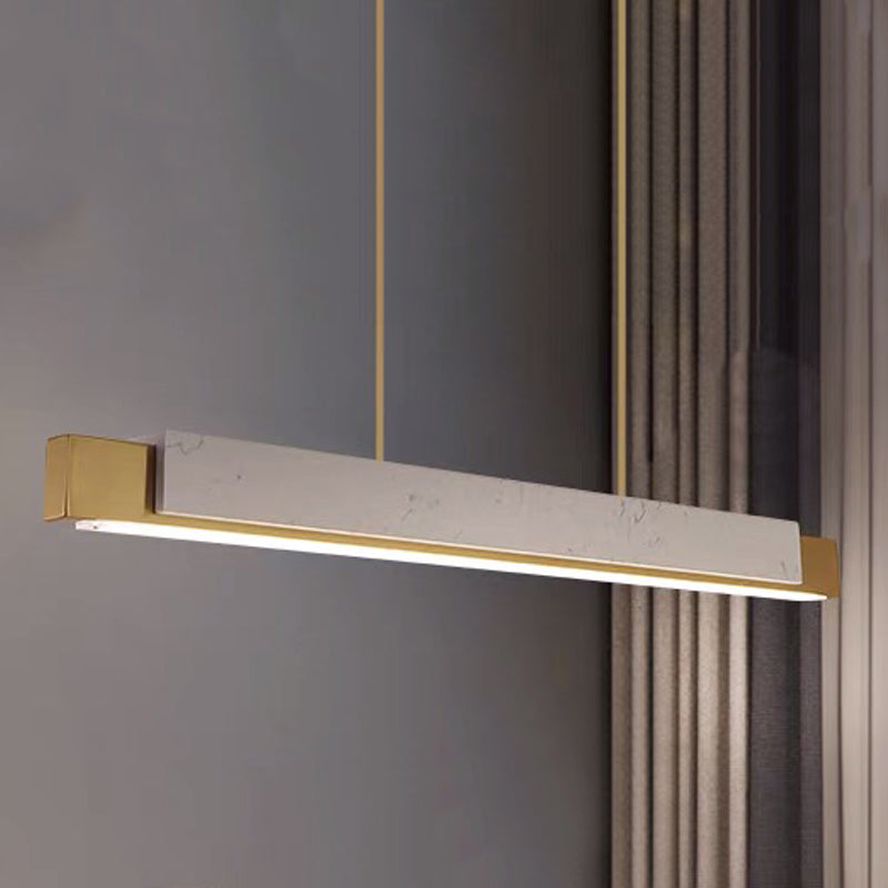 Estilo moderno lineal colgante colgante de mármol 1 lámpara de luz de luz