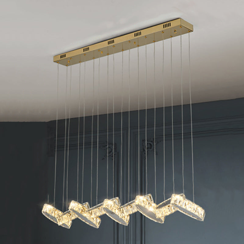 Luces colgantes contemporáneos accesorios de colgantes lineales Cristal para la isla de cocina