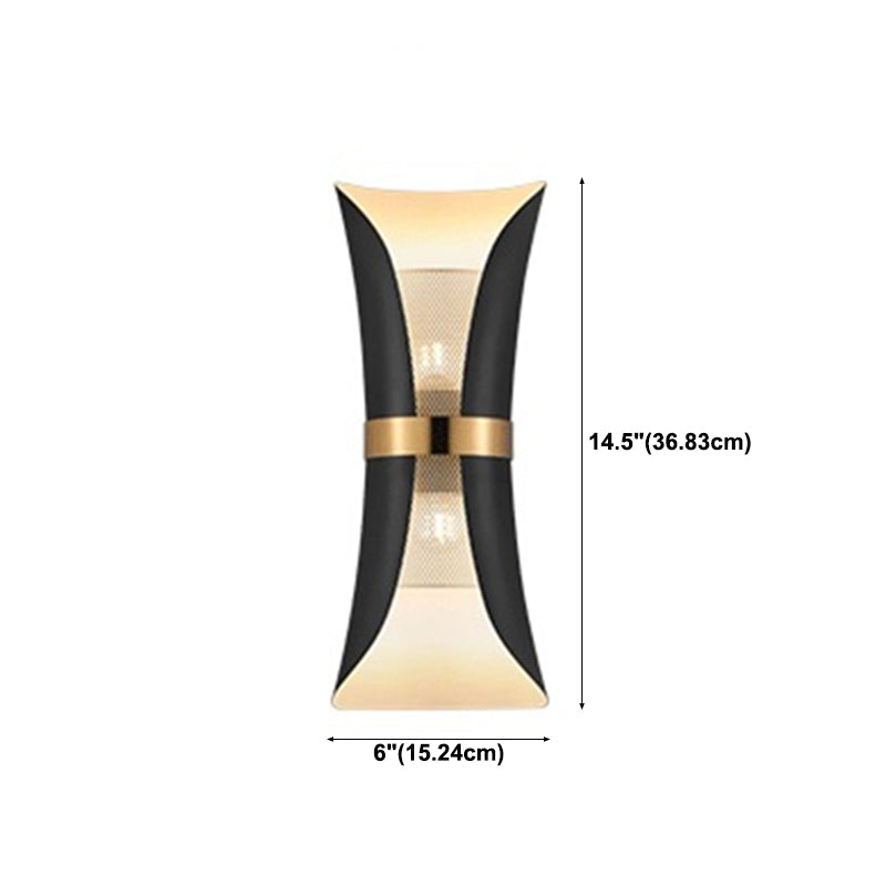 Metall gebogene Wandleuchter moderner Stil 2 Lichter Wandscheibe Jung