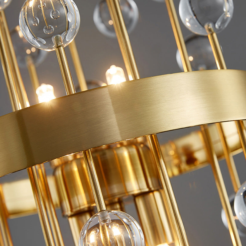 Postmoderne Metallwandleuchte Gold 2 Lichter Wandleuchten mit Kristall für Wohnzimmer