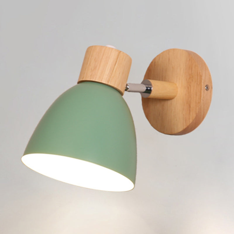 1 Light Wall Sconce Modern Macaron Style Metal Wall Lighting for Bedroom