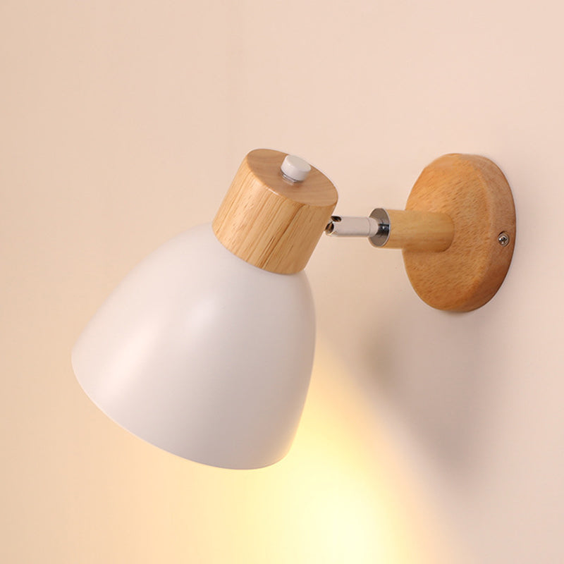 1 Light Wall Sconce Modern Macaron Style Metal Wall Lighting for Bedroom