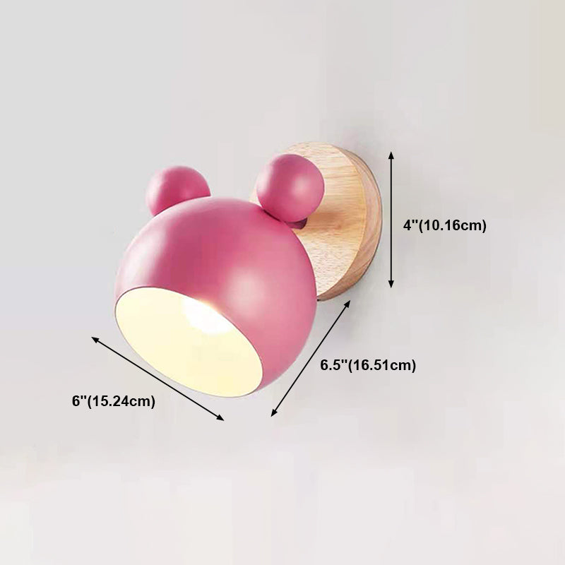 1 Light Wall Sconce Modern Macaron Style Metal Wall Lighting for Bedroom