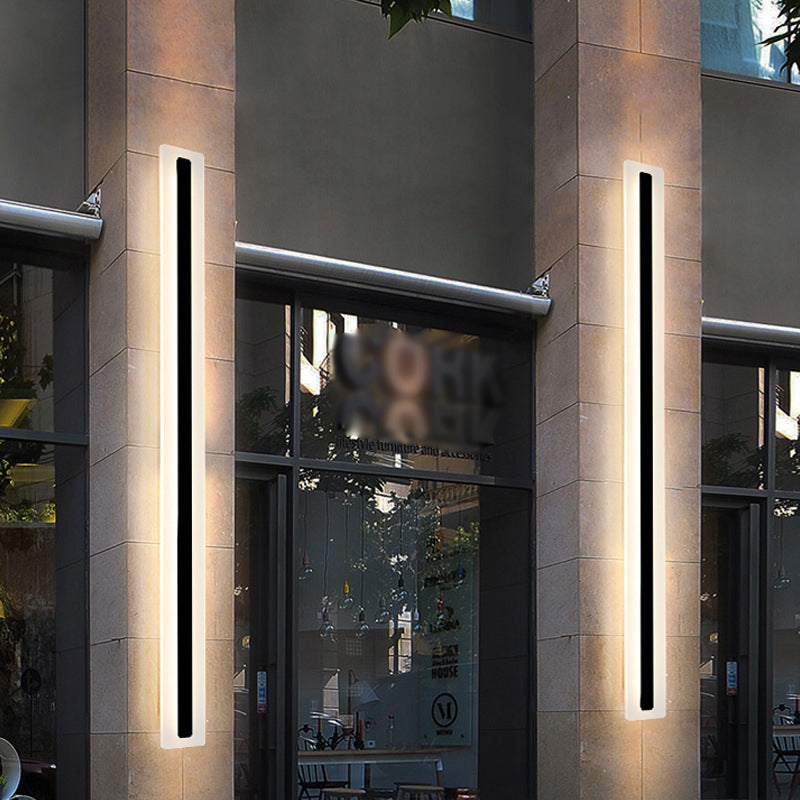 Linear Shape Wall Lighting Modern Style Metal 1 Light Sconce Lamp for Outdoor