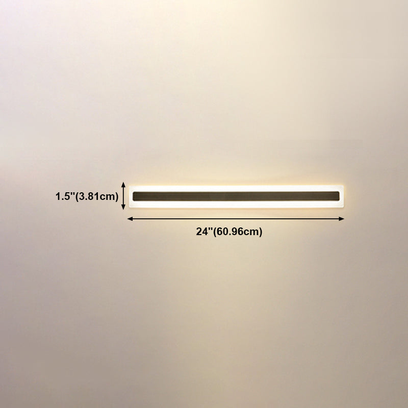 Linear Shape Wall Lighting Modern Style Metal 1 Light Sconce Lamp for Outdoor