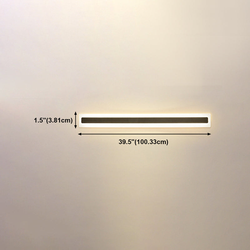 Linear Shape Wall Lighting Modern Style Metal 1 Light Sconce Lamp for Outdoor