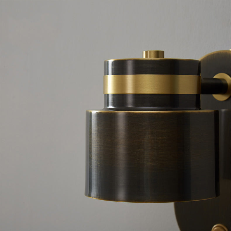 Brass Geometric Wall Lamp Postmodern Metal Sconce Light for Bedroom