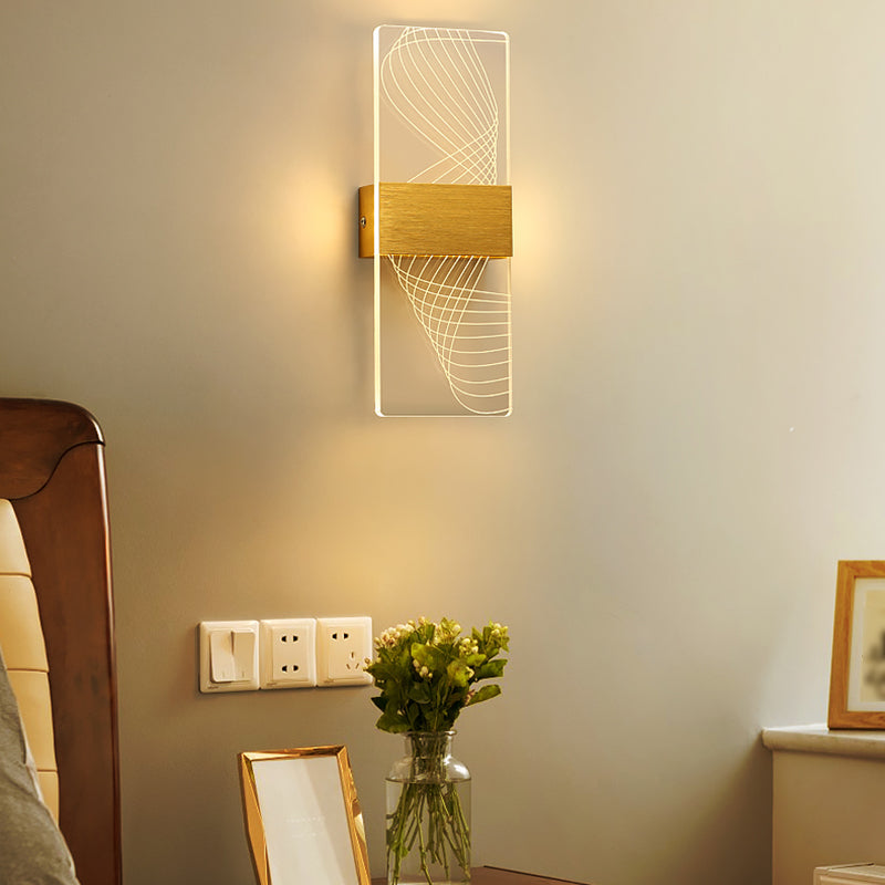 Acrylic Wall Light Fixture Modern Style Wall Light Sconce for Living Room