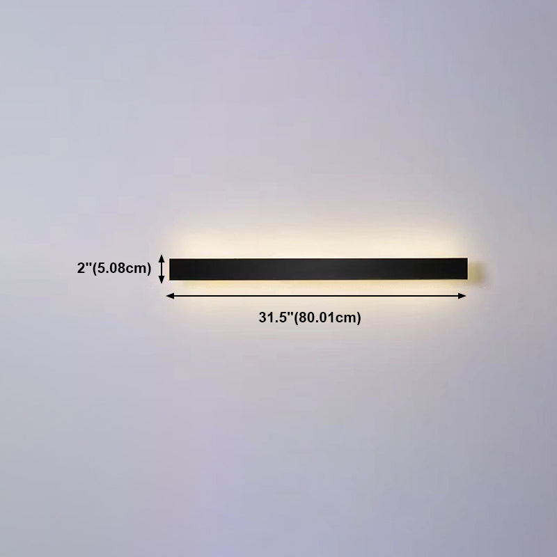 Metal Strip Wall Light Modern Linear Wall Light Sconce for Bedroom