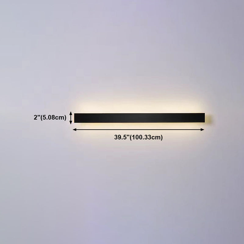 Metal Strip Wall Light Modern Linear Wall Light Sconce for Bedroom