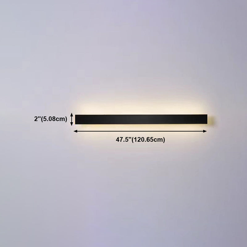 Metal Strip Wall Light Modern Linear Wall Light Sconce for Bedroom