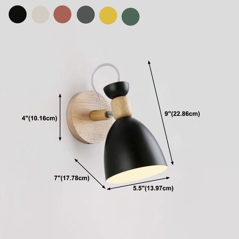 1 Light Wall Sconce Modern Macaron Style Metal Wall Lighting for Living Room