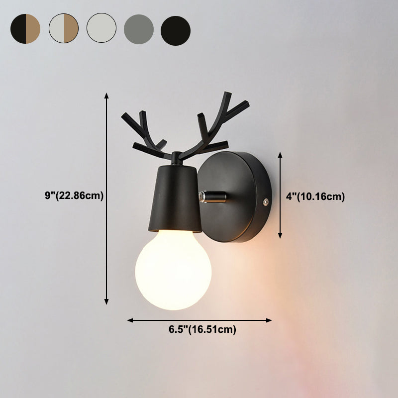 1 Light Wall Sconce Modern Macaron Style Metal Wall Lighting for Living Room