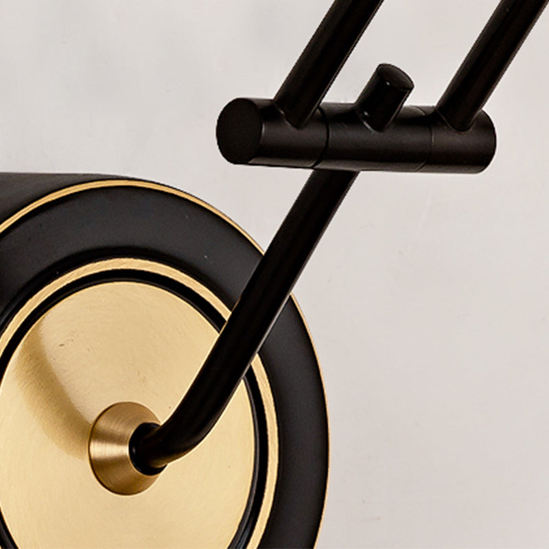 Lineaire schaduw metalen wand sconce moderne stijl 1-licht spiegel zwenkarm muur gemonteerd licht