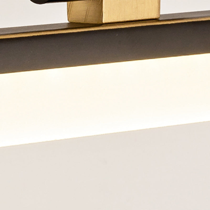 Linear Shade Metal Wall Sconce Modern Style 1-Light Mirror Swing Arm Wall Mounted Light