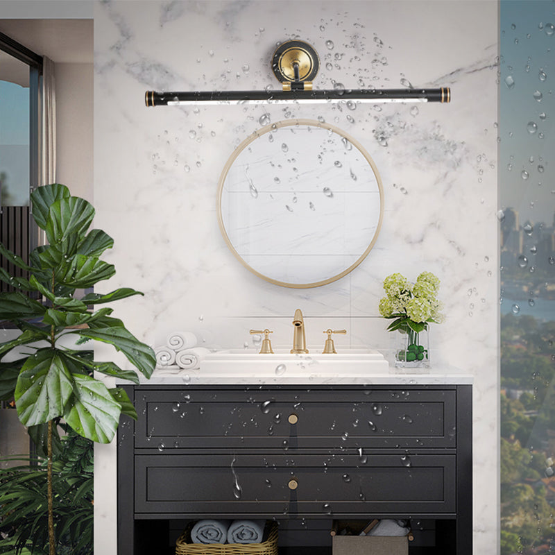 Nuance linéaire en métal applique lumière de style moderne de style miroir à 1 lumière lumière murale