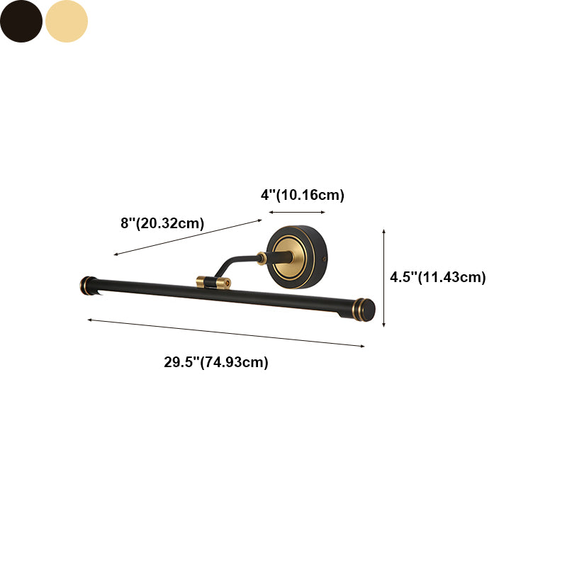Nuance linéaire en métal applique lumière de style moderne de style miroir à 1 lumière lumière murale