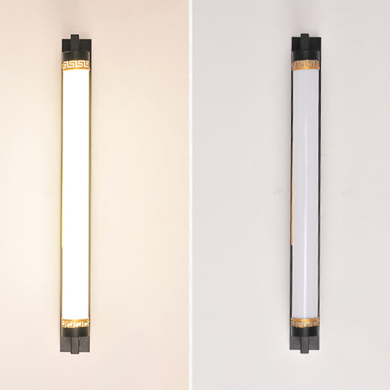 Illuminazione da parete in metallo in metallo lineare moderno 1- Light Montaggio a parete specchio lampada