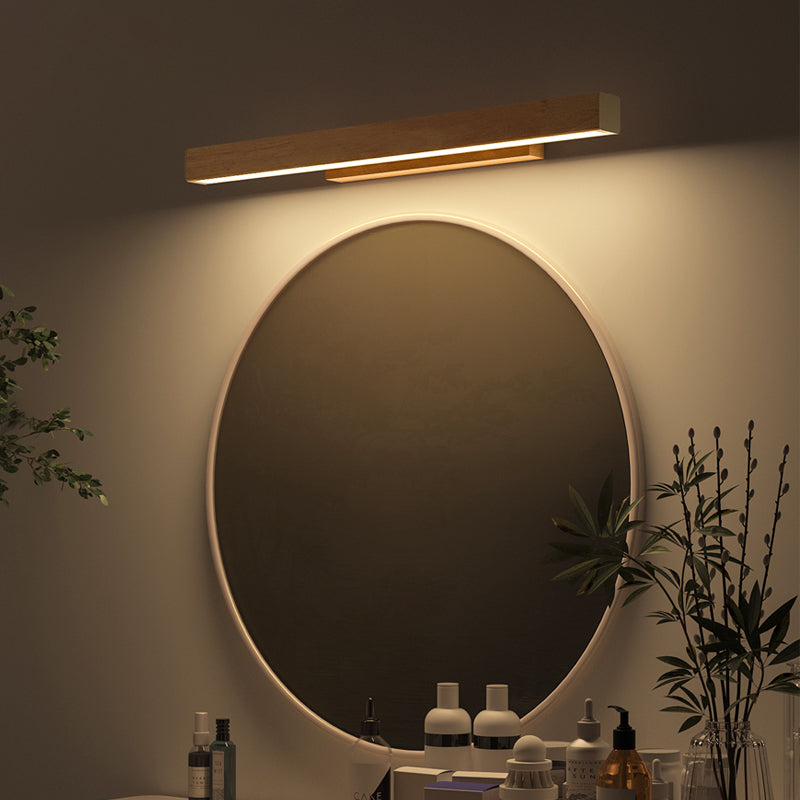 Linear Vanity Lighting Modern Style Wood 1 Light Vanity Wall Sconce
