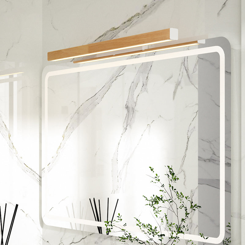 Linear Vanity Lighting Modern Style Wood 1 Light Vanity Wall Sconce