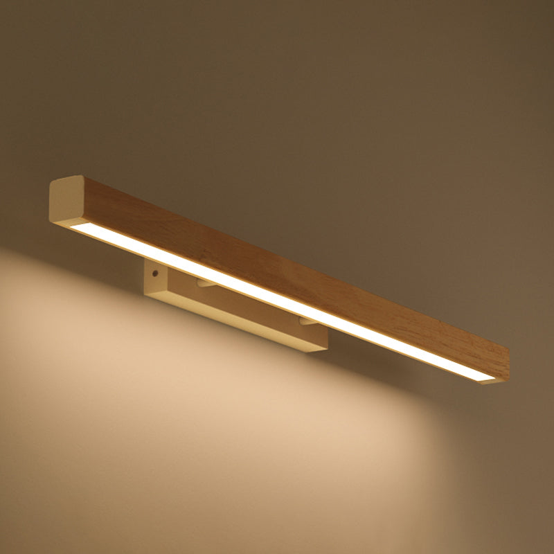 Linear Vanity Lighting Modern Style Wood 1 Light Vanity Wall Sconce
