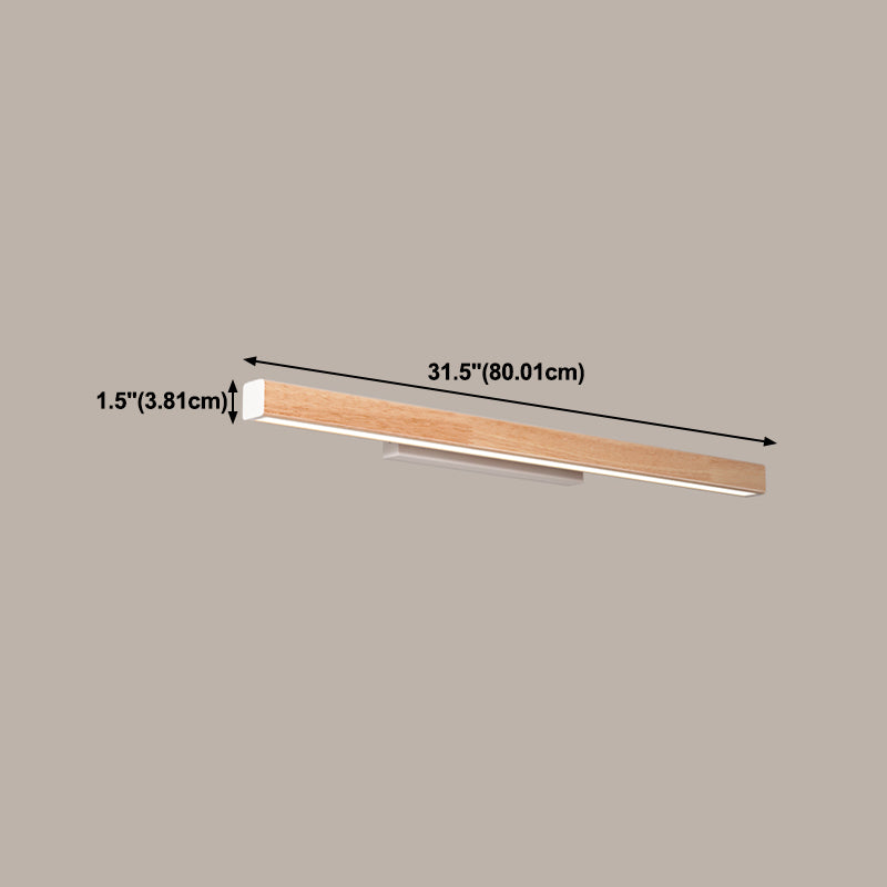 Linear Vanity Lighting Modern Style Wood 1 Light Vanity Wall Sconce