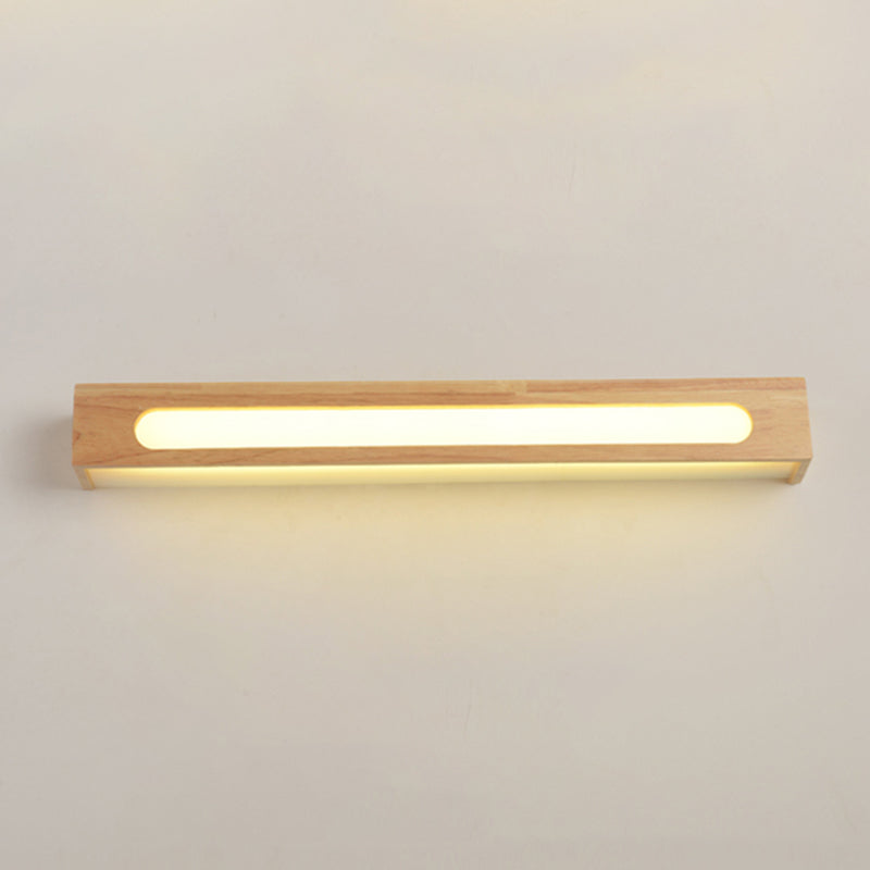 Illuminazione geometrica vanità moderna moderna legno multi luci vanità sconce