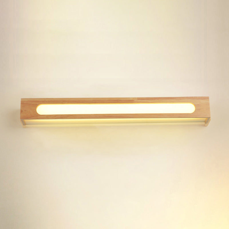 Illuminazione geometrica vanità moderna moderna legno multi luci vanità sconce
