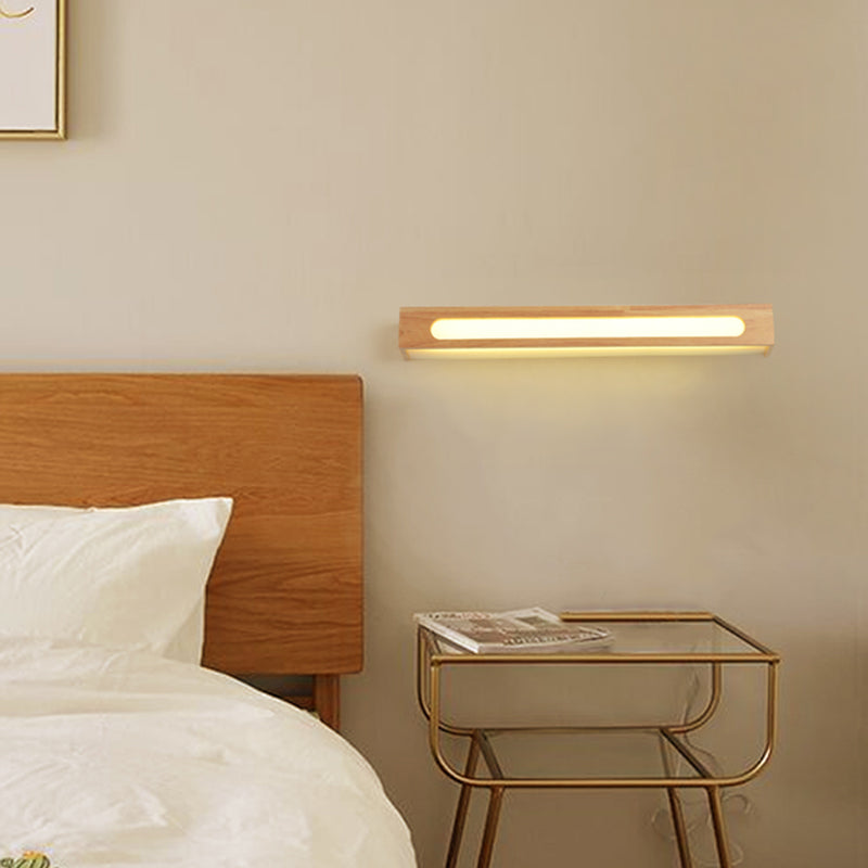 Illuminazione geometrica vanità moderna moderna legno multi luci vanità sconce