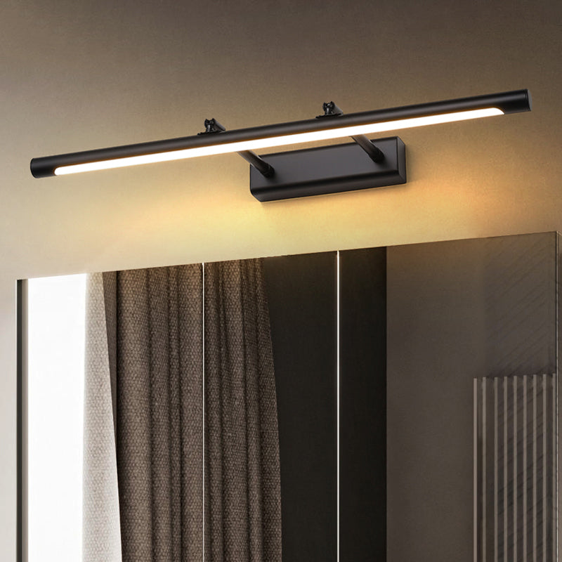 Accensione a parete a forma lineare Metal in stile moderno 1 lampada scontata per bagno