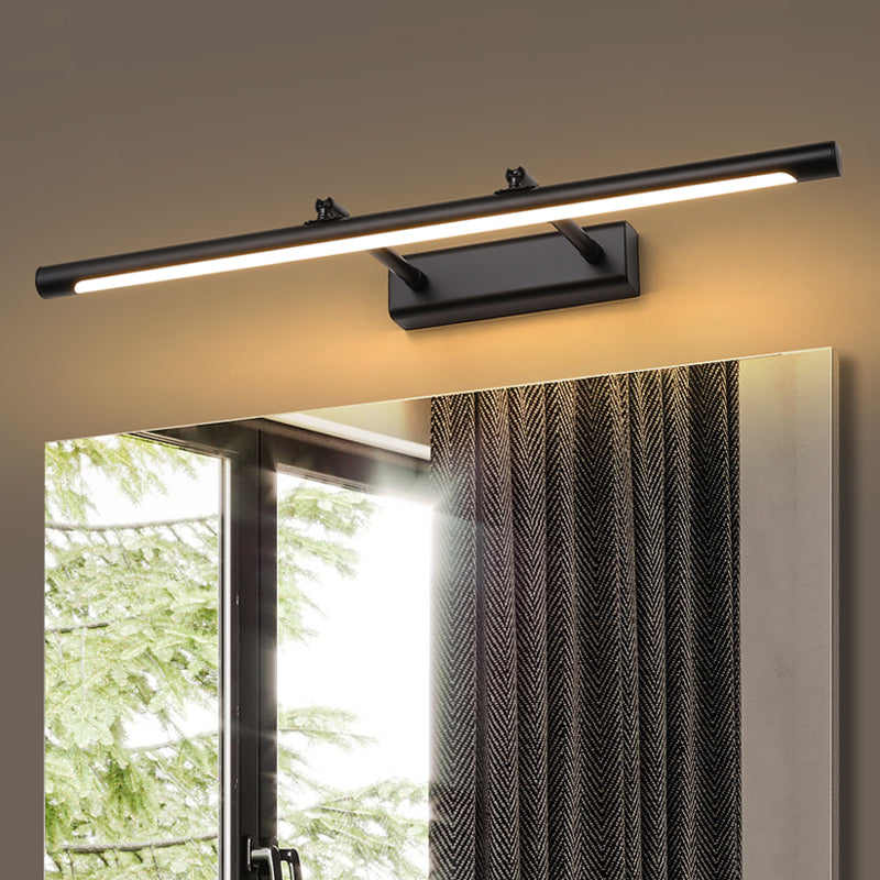 Accensione a parete a forma lineare Metal in stile moderno 1 lampada scontata per bagno