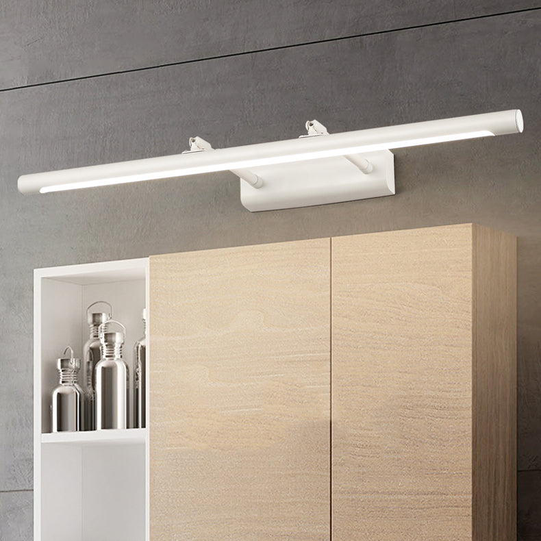 Accensione a parete a forma lineare Metal in stile moderno 1 lampada scontata per bagno