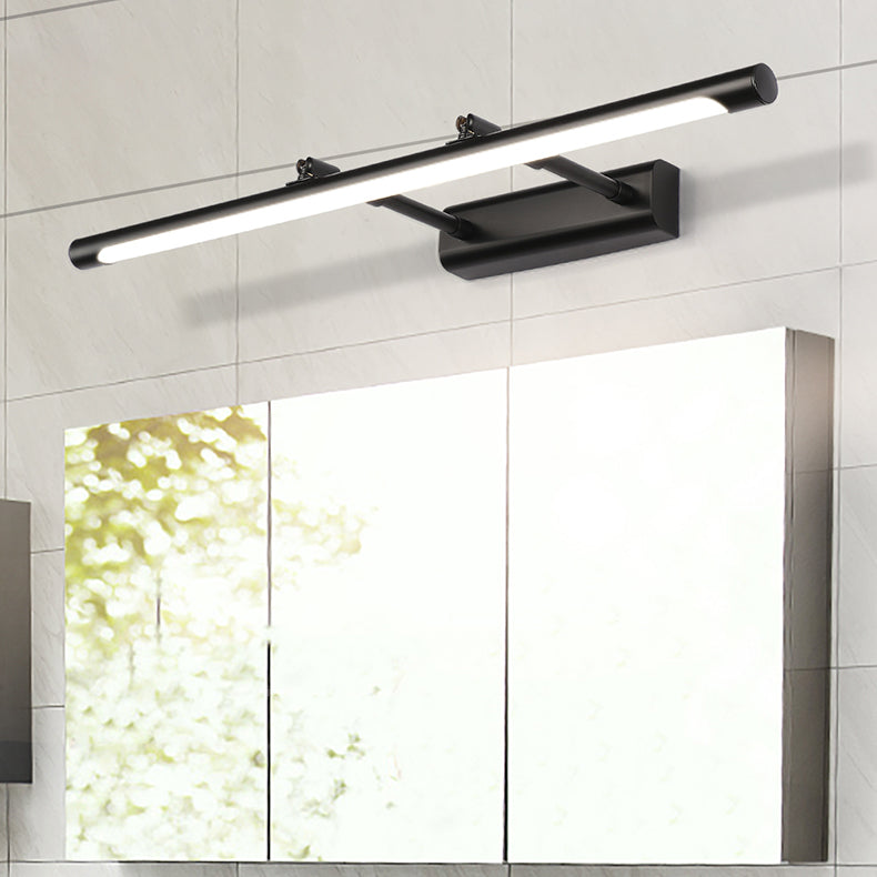 Accensione a parete a forma lineare Metal in stile moderno 1 lampada scontata per bagno