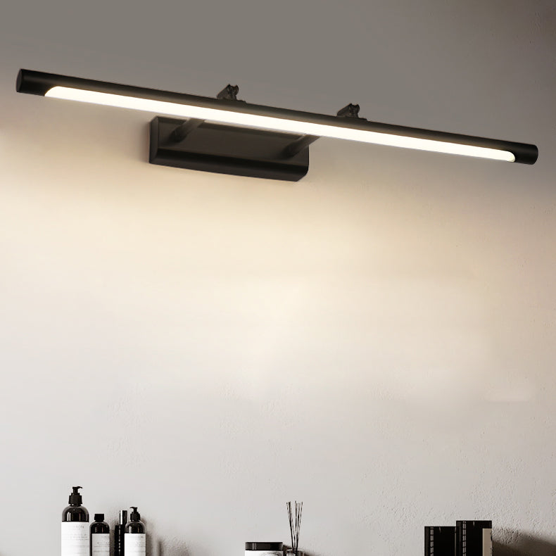 Accensione a parete a forma lineare Metal in stile moderno 1 lampada scontata per bagno