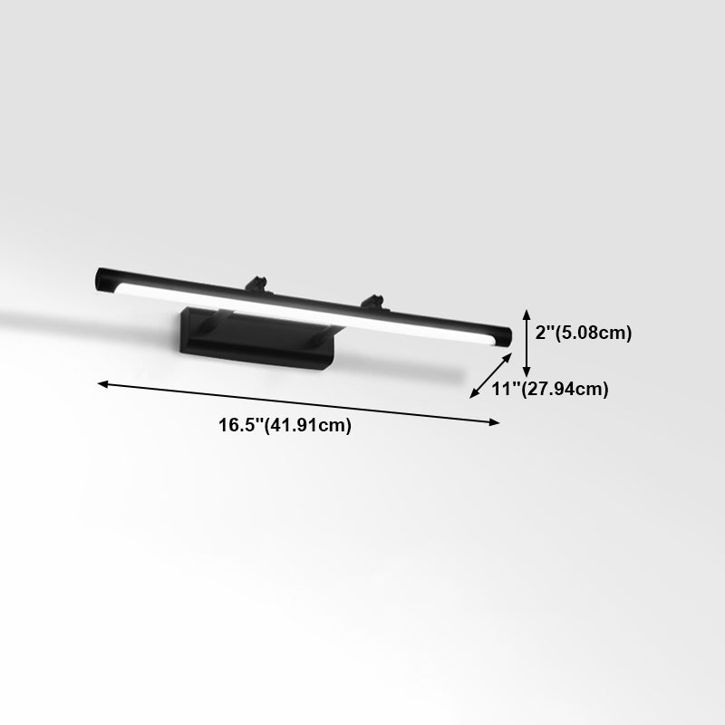 Accensione a parete a forma lineare Metal in stile moderno 1 lampada scontata per bagno