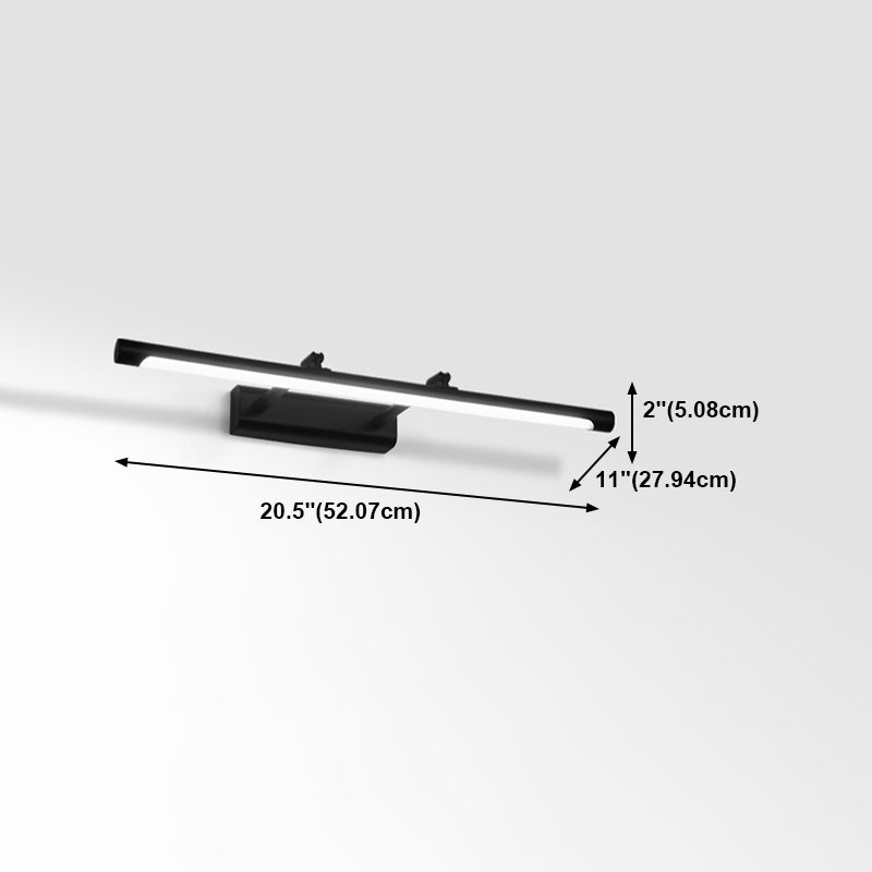 Accensione a parete a forma lineare Metal in stile moderno 1 lampada scontata per bagno