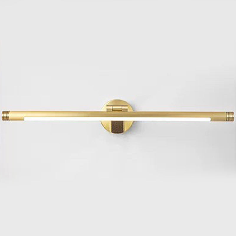 Modern Style Strip Shape Wall Sconce Metal 1 Light Sconce Light for Bathroom