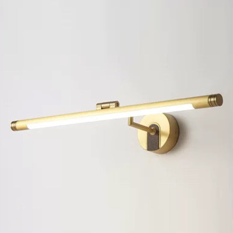 Modern Style Strip Shape Wall Sconce Metal 1 Light Sconce Light for Bathroom