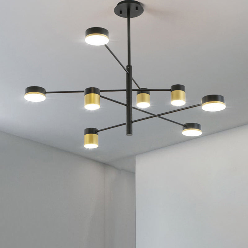 Candeleras colgantes de forma de cilindro de estilo contemporáneo luces colgantes colgantes de metal