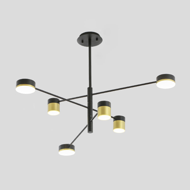 Candeleras colgantes de forma de cilindro de estilo contemporáneo luces colgantes colgantes de metal