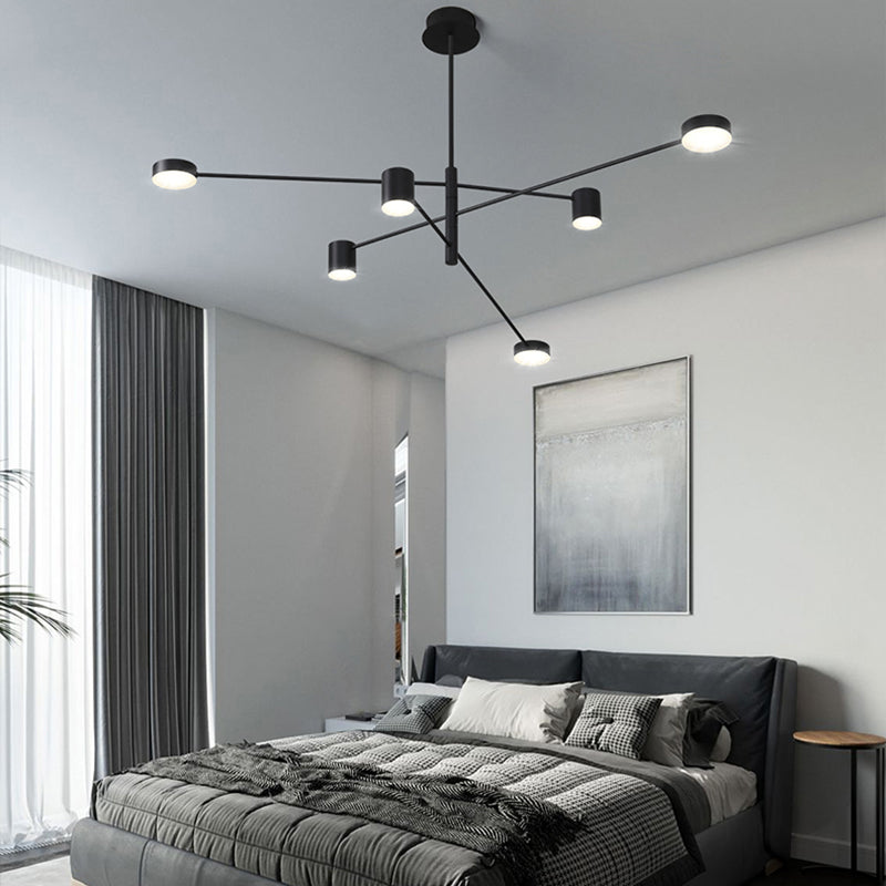 Candeleras colgantes de forma de cilindro de estilo contemporáneo luces colgantes colgantes de metal