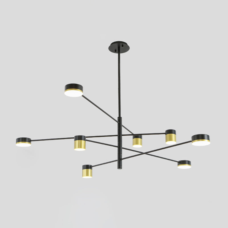 Candeleras colgantes de forma de cilindro de estilo contemporáneo luces colgantes colgantes de metal